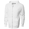 Garner Full Zip Hooded Sweater in white-solid