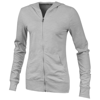 Garner Full Zip Hooded Ladies Sweater in grey-melange