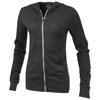 Garner Full Zip Hooded Ladies Sweater in heather-charcoal