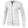 Garner Full Zip Hooded Ladies Sweater in white-solid