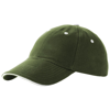 Brent 6 panel sandwich cap in army-green
