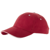 Brent 6 panel sandwich cap in red