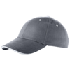 Brent 6 panel sandwich cap in steel-grey