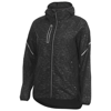 Signal reflective packable ladies jacket in black-solid