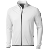 Mani power fleece full zip Jacket in white-solid
