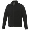Notch knit jacket in black-solid