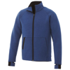 Notch knit jacket in heather-blue