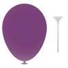 12 Inch Latex Balloons with Cup and Stick in purple