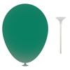 10 Inch Latex Balloons with Cups and Sticks in dark-green