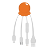 Octopus 2 - Digital Print Multi Charging Cable in orange