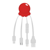 Octopus 2 - Digital Print Multi Charging Cable in red