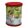Round Moneybox Pot Flat Pack in red