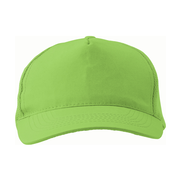 Polyester cap with five panels. in lime