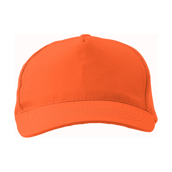Polyester cap with five panels. in orange
