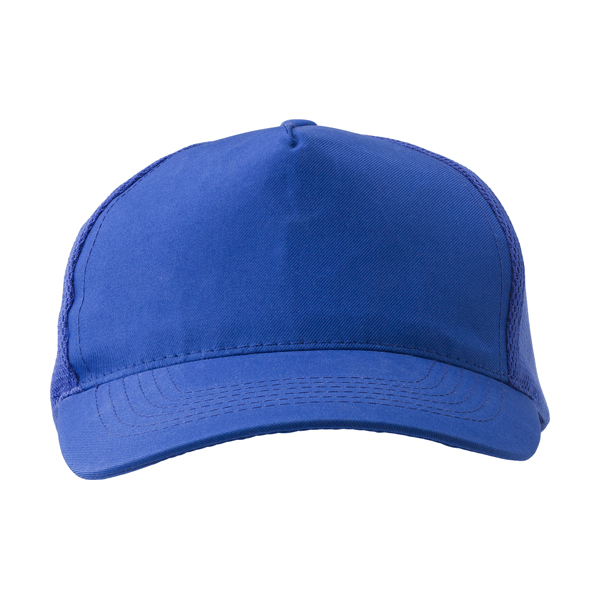 Polyester cap with five panels. in royal-bluea