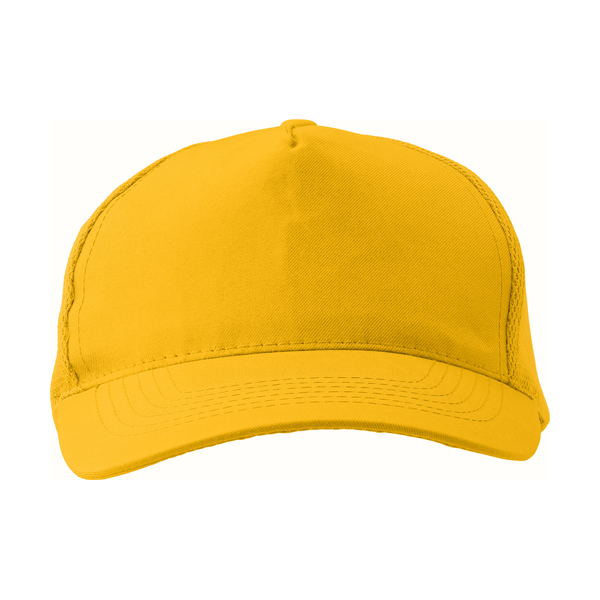 Polyester cap with five panels. in yellow