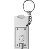 Key holder with coin (€0.50 size) in silver