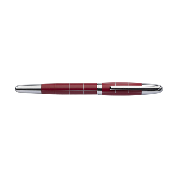 Metal ballpen in red-and-silver