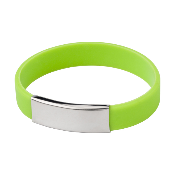 Silicone wristband in vibrant colours in light-green
