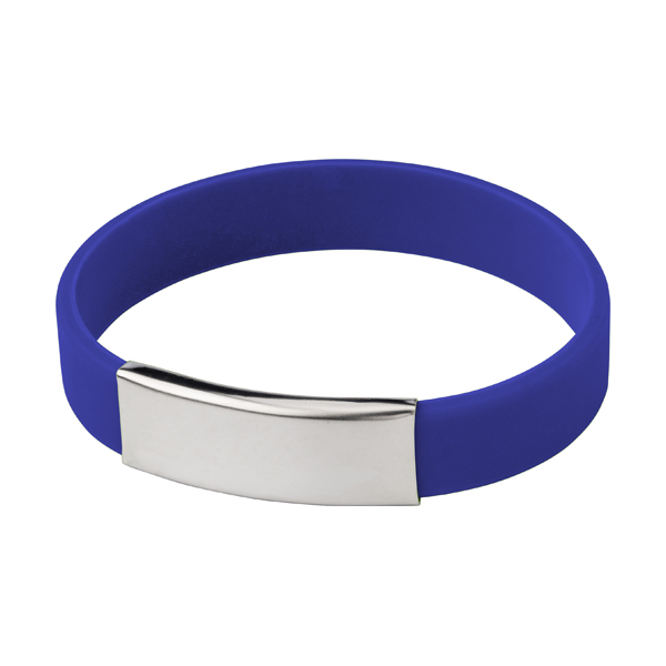 Silicone wristband in vibrant colours in royal-blue