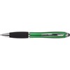 Ballpen with black ink and rubber tip. in green