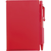 Notebook with pen in red