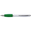 Cardiff ballpen with white barrel. in green