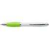 Cardiff ballpen with white barrel. in lime