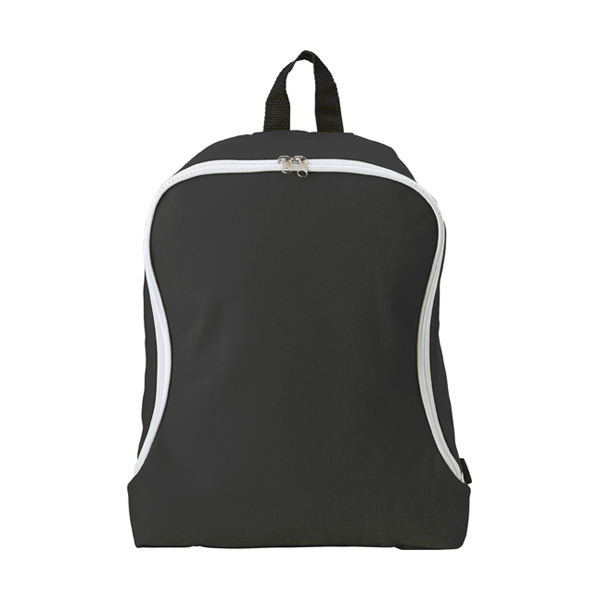 Polyester backpack. in black