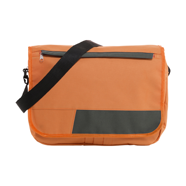 Polyester 600D document bag. in orange
