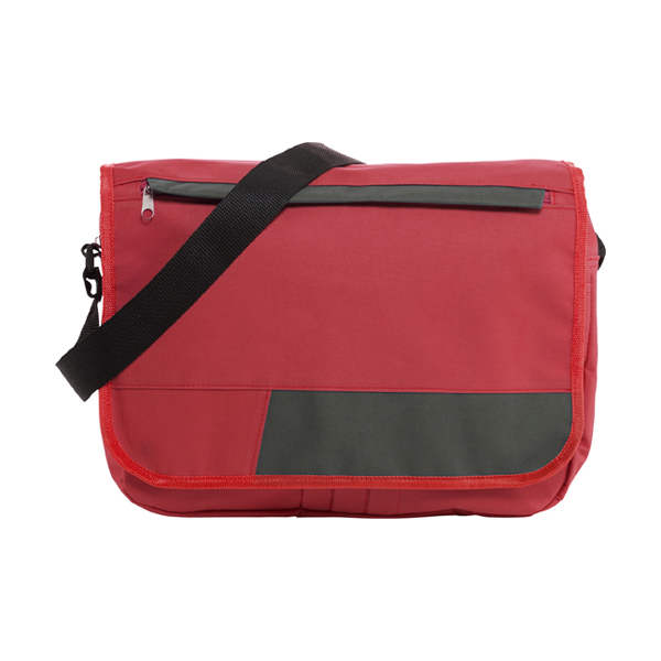 Polyester 600D document bag. in red