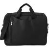Polyester laptop bag. in black