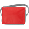 Six can polyester cooler bag. in red