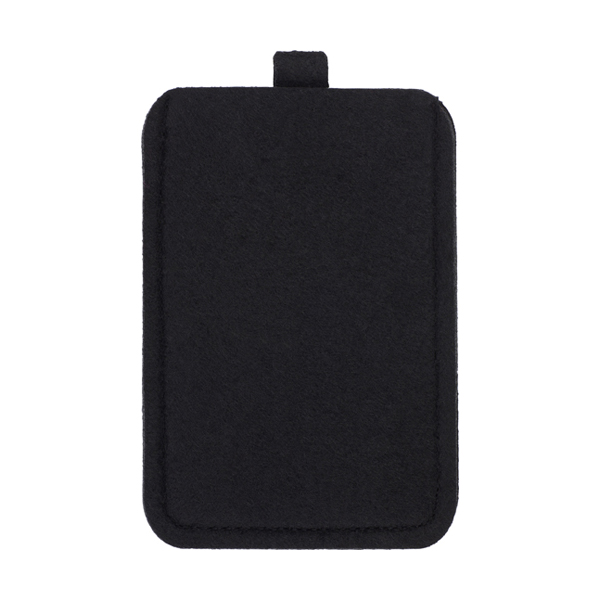Felt mobile phone pouch. in black