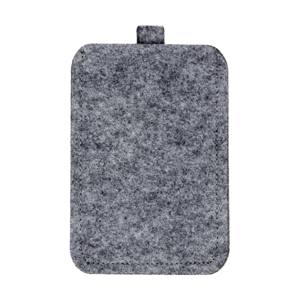 Felt mobile phone pouch. in grey