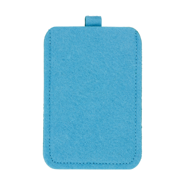 Felt mobile phone pouch. in light-blue