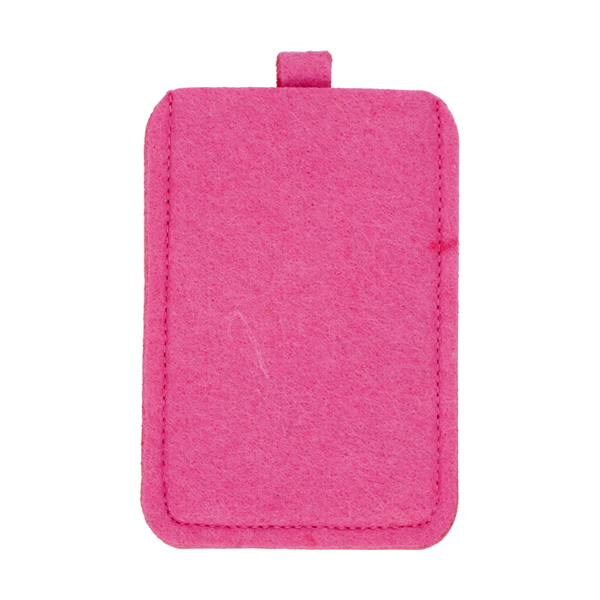 Felt mobile phone pouch. in pink