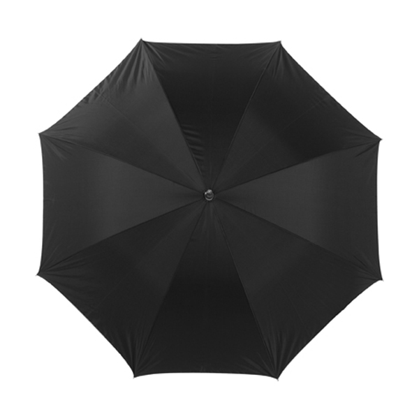 Umbrella with silver underside in black-and-silver