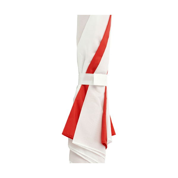 Umbrella with automatic opening. in red-and-white