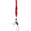 Lanyard with sliding PVC badge in red