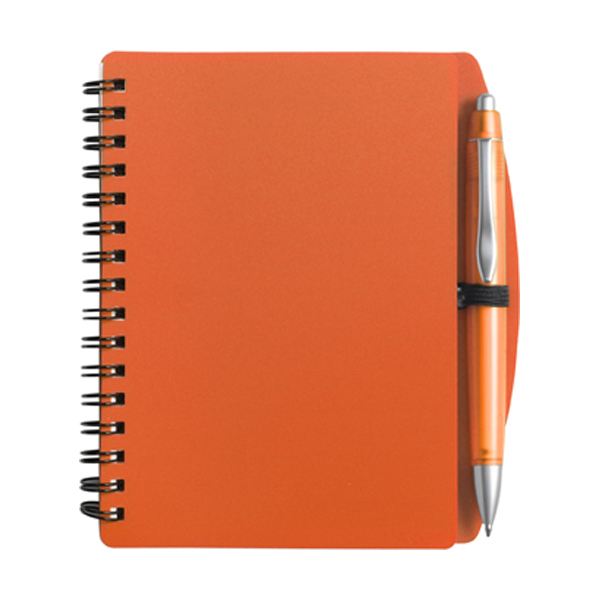 A6 Spiral notebook in orange