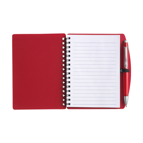 A6 Spiral notebook in red