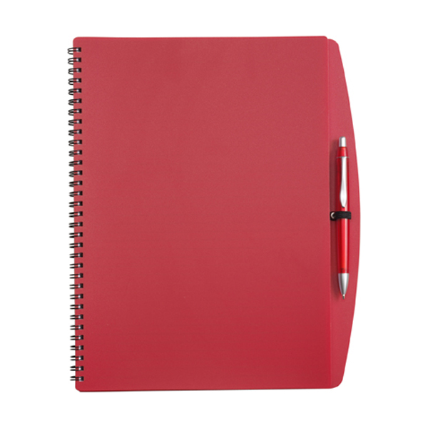 A4 Spiral notebook in red