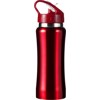 Stainless steel drinking bottle in red