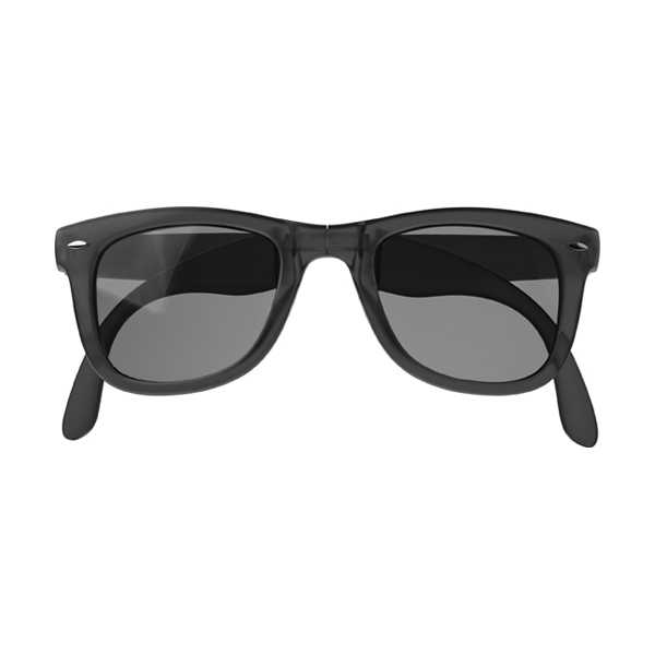 Foldable frosted sunglasses. in black