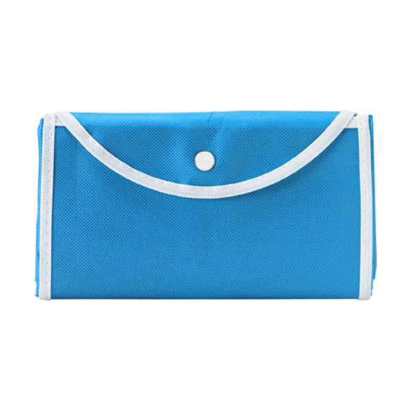 Foldable shopping bag in light-blue