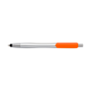 Plastic ballpen with a rubber tip and black ink. in orange