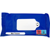 Bag with 10 wet tissues. in cobalt-blue