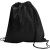 Drawstring bag, non woven  in black