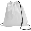 Drawstring bag, non woven  in white
